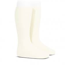 Condor Knee Socks Basic Plain Stitch Cream Size 00