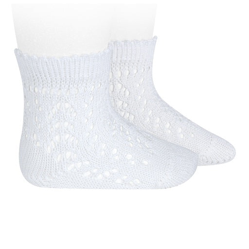 Condor Perle Crochet Sock White Size 6