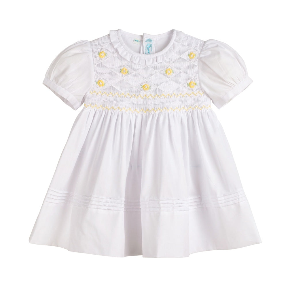 Feltman Brothers Classic Daisy Dress White 9mos