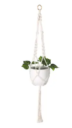Homerely Handmade Macrame Plant Hanger Gold Ring