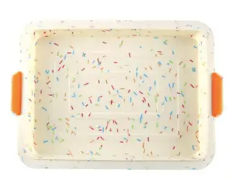 Homerely Reusable Square Silicone Baking Pan Colourful