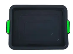 Homerely Reusable Square Silicone Baking Pan Dark Grey