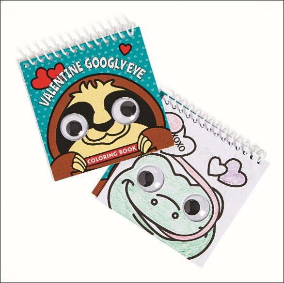 Valentine Googly Eye Coloring Book 1ea