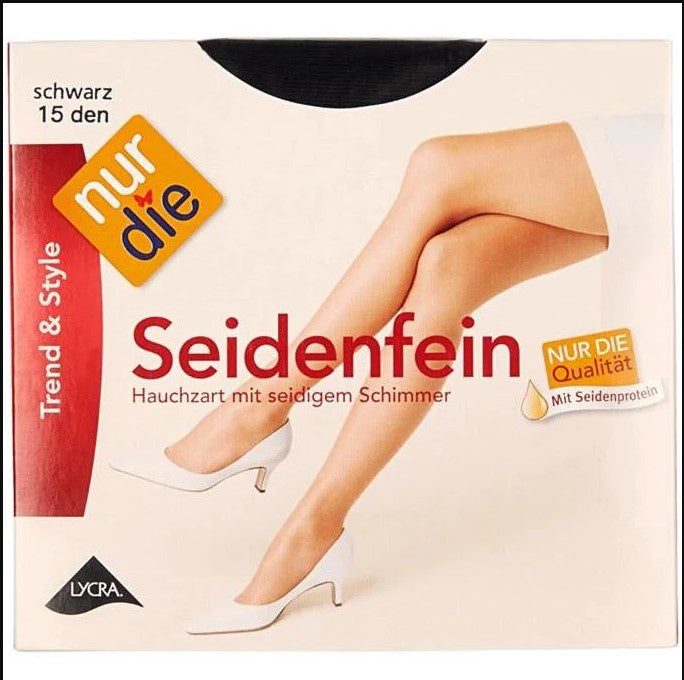Seidenfein Thin Plain Tights Black Extra Large 1 ea