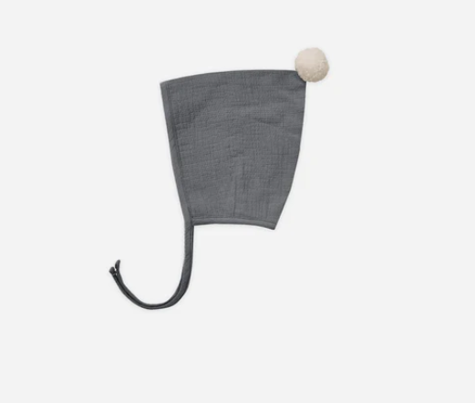 Quincy Mae Pom Pom Pixie Bonnet Navy 3 to 6mos