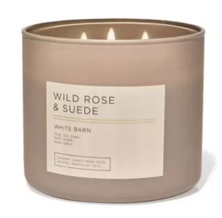 White Barn Scented Candle Wild Rose and Suede 14.5oz