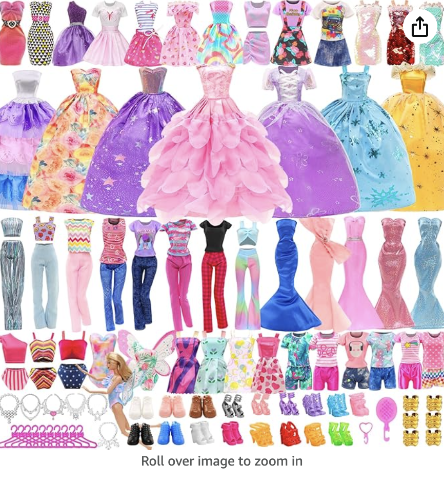 Barbie Doll Clothes and Accessories 48-57pc