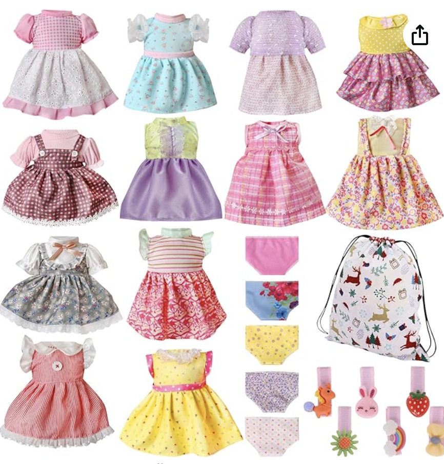 Alive Baby Doll Clothes and Accessories 12-16in Doll