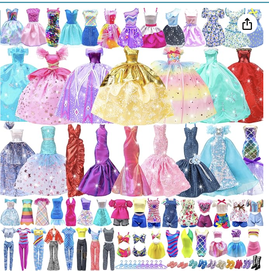 Style Shine Barbie Doll Clothes and Accessories 50pc
