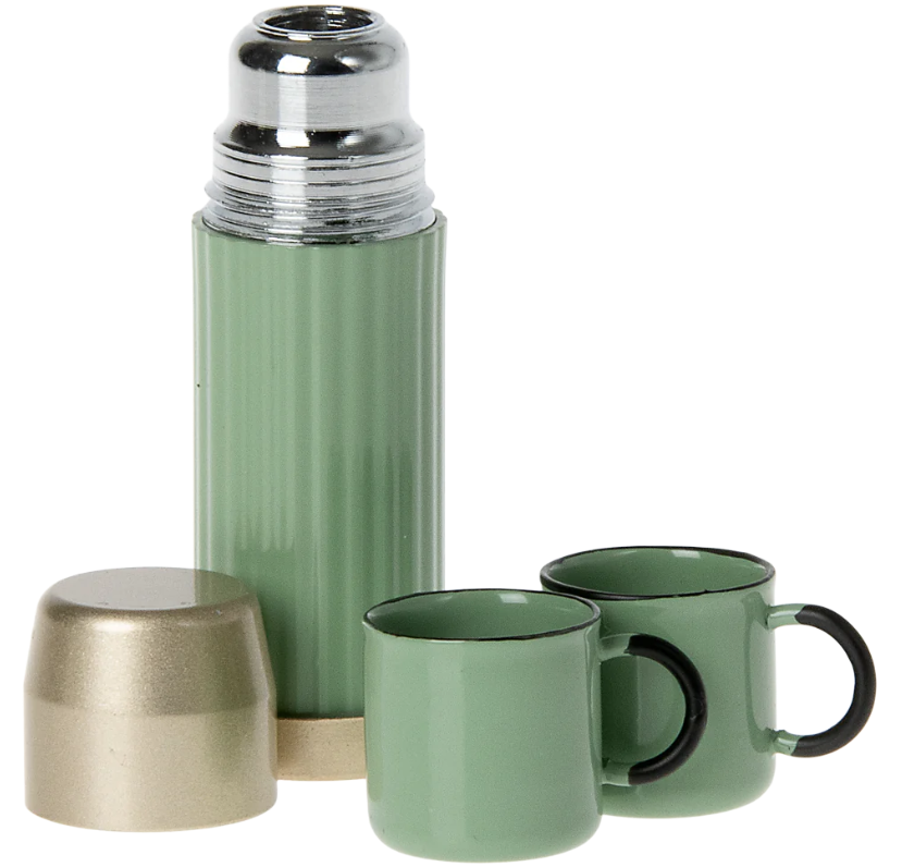 Maileg Thermos and Cups Mint