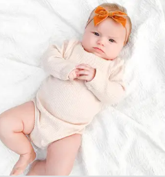 Macie n Me Baby Velvet Bow Nylon Headband Pink