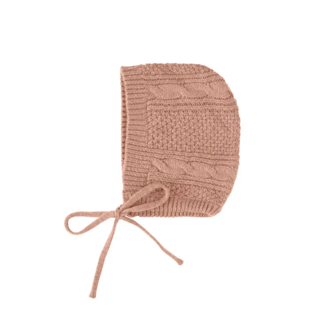Pippin Sweet Coral Twist Bonnet 6M 9M