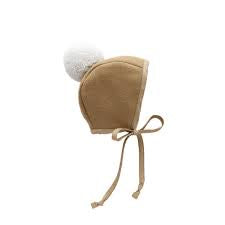 Briar Pom Bonnet Camel 6 to 12 mos