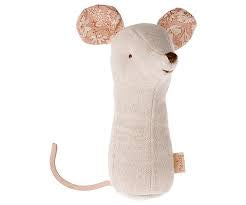 Maileg Lullaby Friend Rattle Mouse Natural