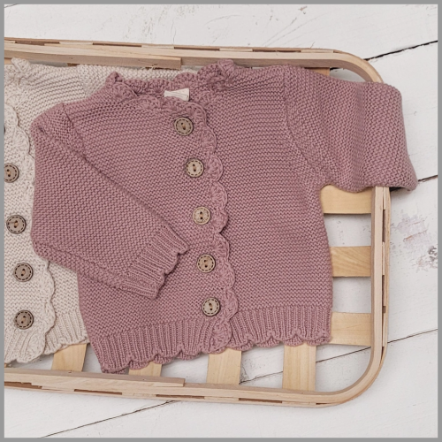 Olive and Cradle Knit Cardigan Sophia Dusty Pink
