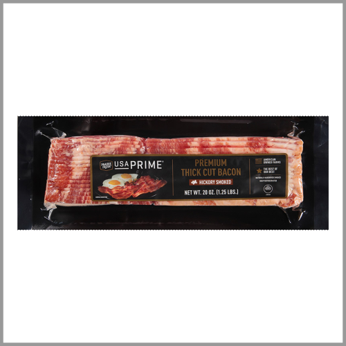 Prairie Fresh USA Prime Premium Thick Cut Bacon Hickory Smoked 24oz