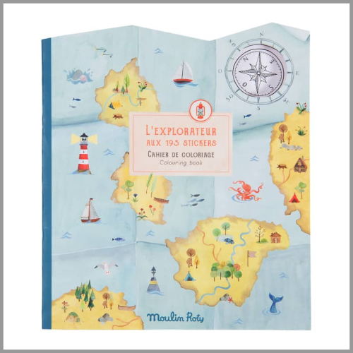 LExplorateur Aux Coloring Book with 195 Stickers