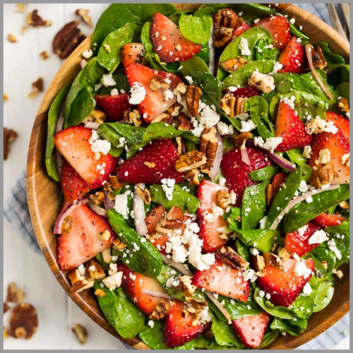 Homemade Salad Kit - Strawberry Spinach Salad  3-4servings