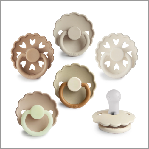 Frigg Silicone Cinnamon Charm Pacifier 6-18mo 6pk