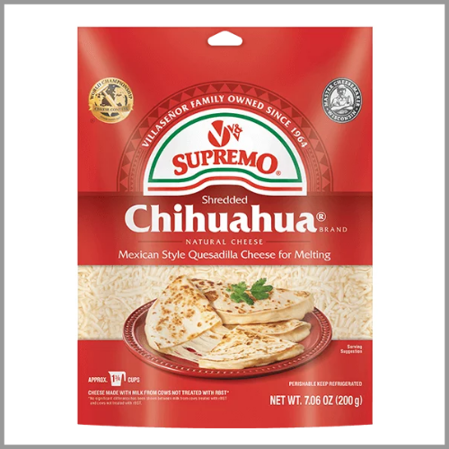 V and V Supremo Chihuahua Queso Quesadilla Mexican Shredded Cheese 16oz