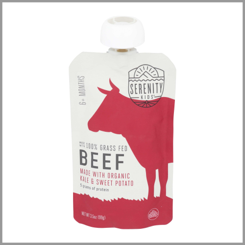 Serenity Kids Grass Fed Beef with Organic Kale and Sweet Potato Pouch 3.5oz