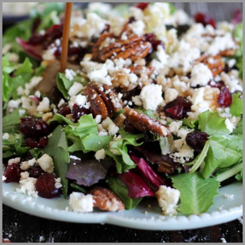 Homemade Salad Kit -  Candied Pecan Craisin Feta Salad 3-4servings