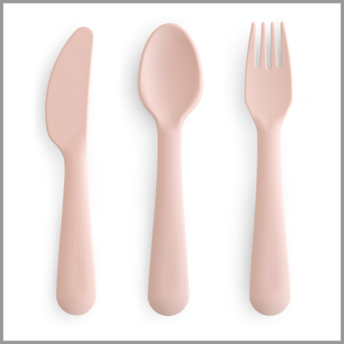 Mushie Dinnerware Cutlery Set Blush