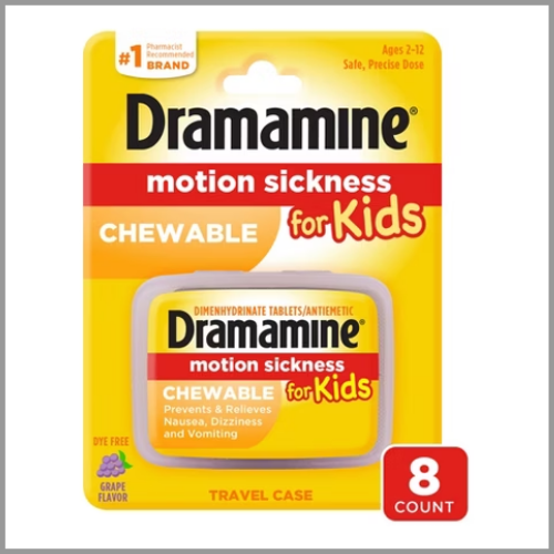 Dramamine Motion Sickness For Kids Chewable 8pk