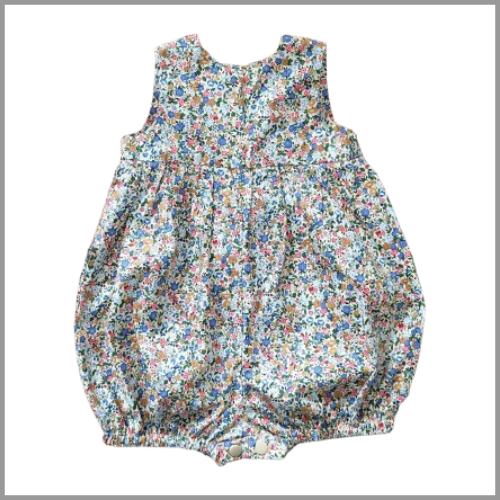 Ashley Rose Summer Meadow Floral Cotton Romper