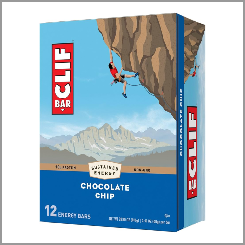 Clif Energy Bars Chocolate Chip 2.40oz 12pk