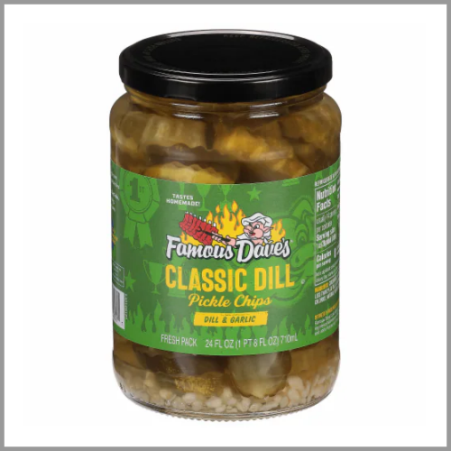 Famous Daves Classic Dill Pickle Chips 24oz