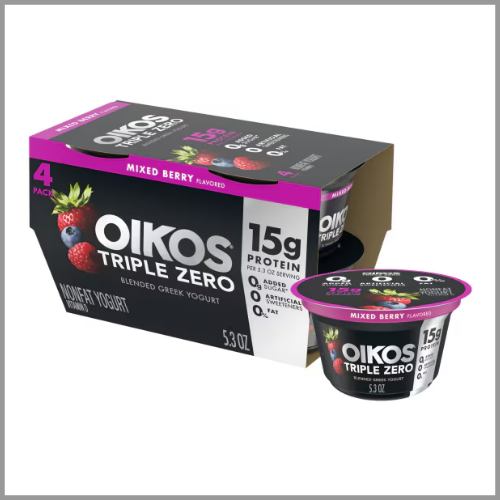 Oikos Greek Yogurt Pro Mixed Berry 5.3oz 4pk