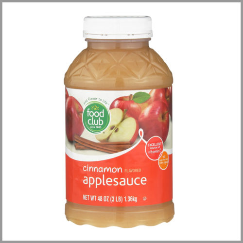 Food Club Applesauce Cinnamon 48oz