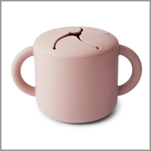 Mushie Silicone Snack Cup Blush