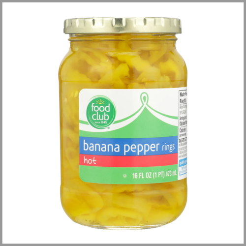 Food Club Banana Pepper Rings Hot 16oz