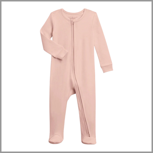 Colored Organics Peyton Zipper Sleeper Blush 6-12mo