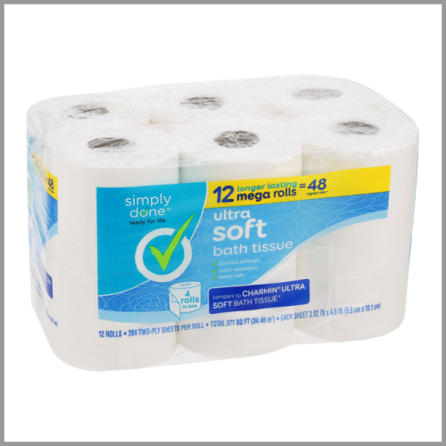 Simply Done Bath Tissue Mega Soft 12pk