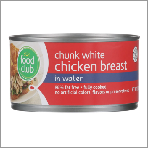 Food Club Chunk White Chicken Meat In Water 12.5oz