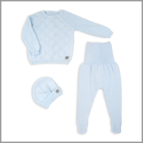 Minutus Met Baby Set 3pc Light Blue 1-3mo