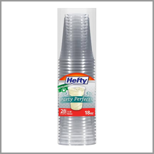 Hefty Party Perfect Clear Cups 18oz 28pk