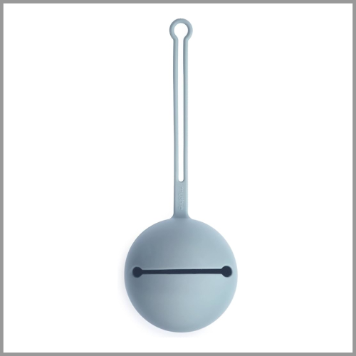 Mushie Silicone Pacifier Holder Case Powder Blue