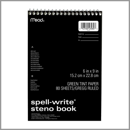 Mead Notebook Steno Book 80sheets