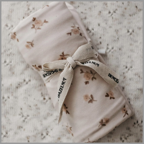 Bencer and Hazelnut Bamboo Jersey Swaddle Patricia