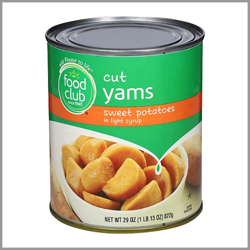 Food Club Cut Yams Sweet Potatoes in Light Syrup 29oz