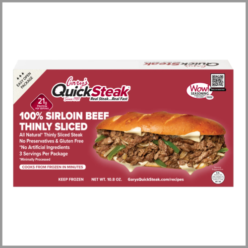 Garys Quick Steak 100% Sirloin Beef 10.8oz