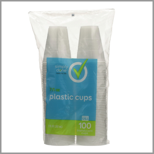 Simply Done Plastic Cups Translucent 7oz 100pk