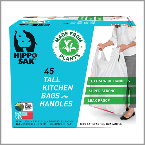 HippoSak Bags Kitchen with Handles Tall 45ct