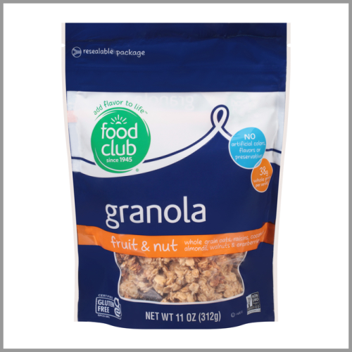 Food Club Granola Fruit and Nut 11oz