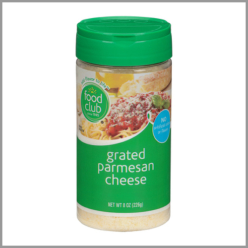 Food Club Grated Parmesan Cheese 8oz