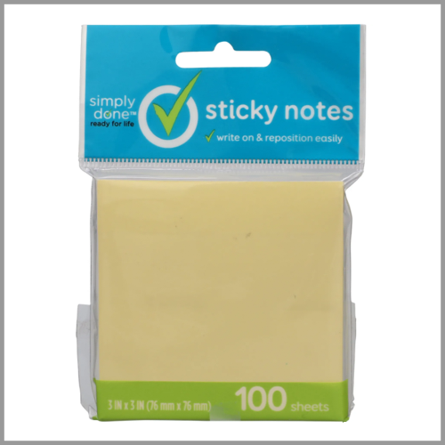 Simply Done Sticky Notes 3x3 100pk